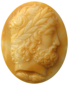 Wax ardesia bas-relief: "Zeus"