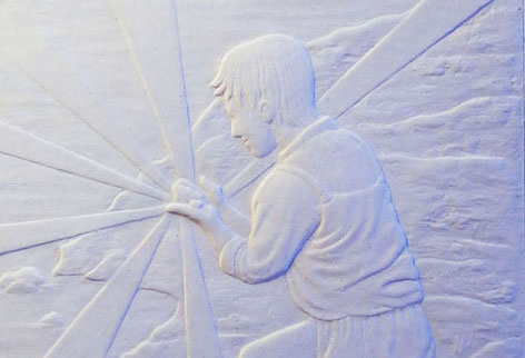 modeler-designer-sculptor-coin-medals-francesca-abbate-italian-artist-low-relief-obverse-plaster-London-mint